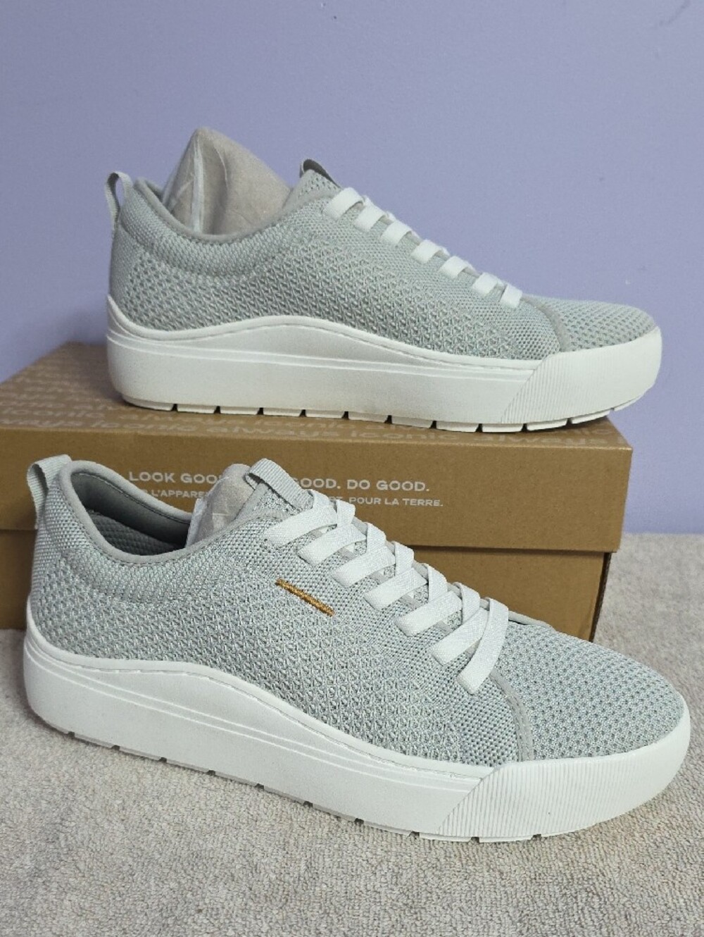 Dr. Scholl's Light Grey Knit Casual Sneakers in 9.5M - Picture 4 of 7